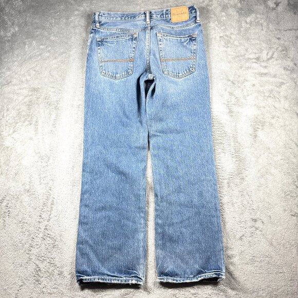 Abercrombie Kids Blue Jeans Size 14 Straight Leg 100% Cotton Denim - Picture 6 of 12